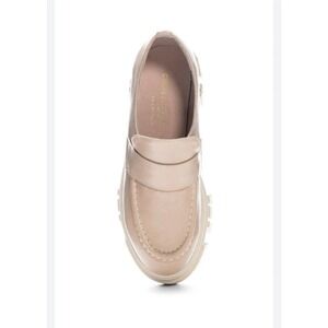 Chinese Laundry Jensen Lug Loafer Beige Chunky Platform Slip On Shoes 8.5 Preppy